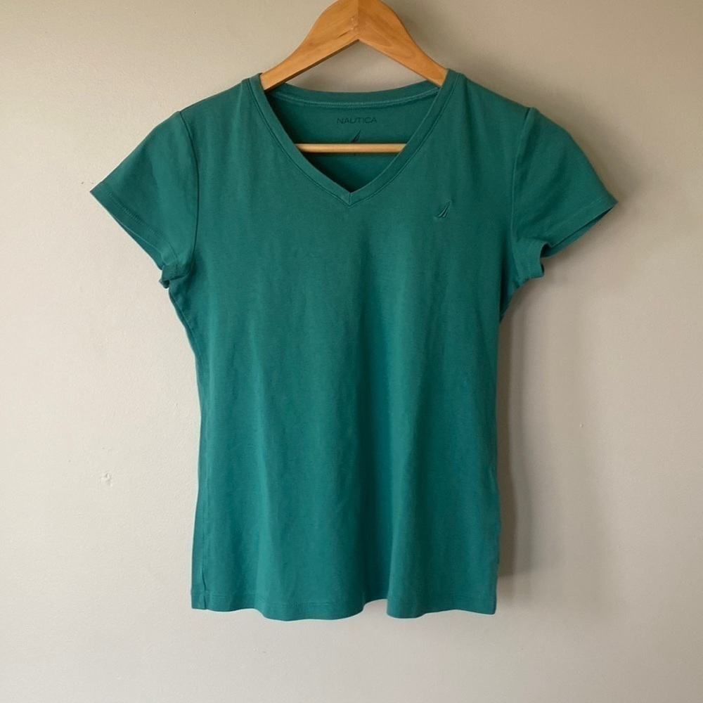 Nautica teal short sleeve tee